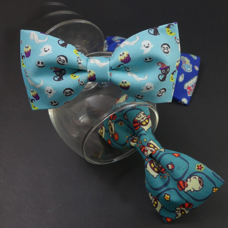 12-6CM Male Print Bow Tie Necklace Corsage Brooch Hair Accessories Headwear Customization