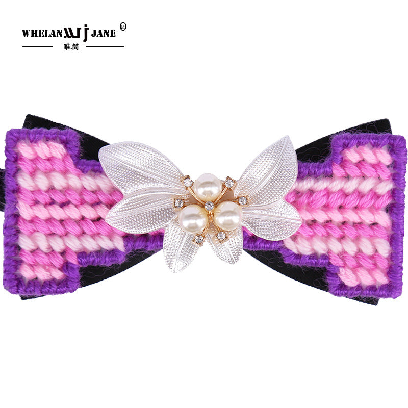 Men's and Women's Bow Ties, Wool Thread, Crochet Flowers, Crystal Pearls, Children's Authentic Bow Ties, Men's Weddings, Wedding Grooms