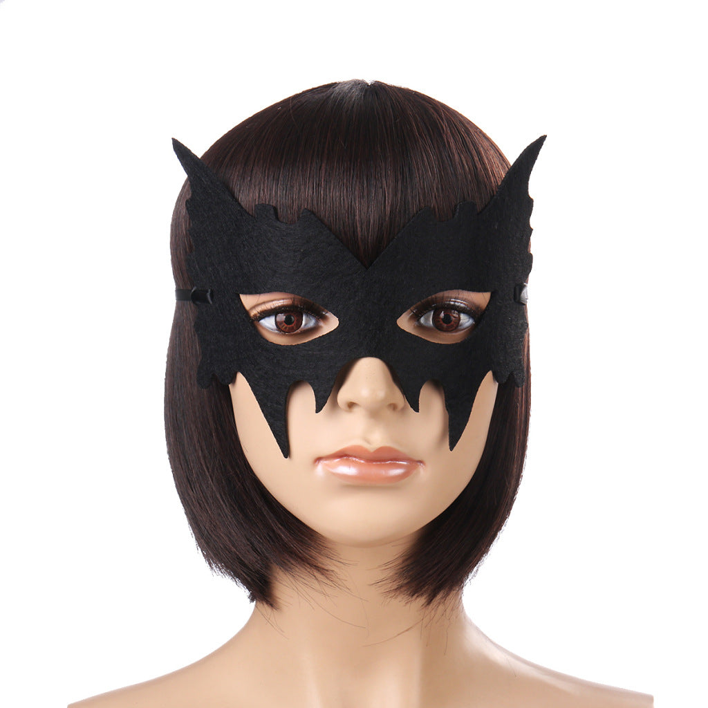Bar masquerade stage show black mask halloween face covering accessories wholesale for men and women