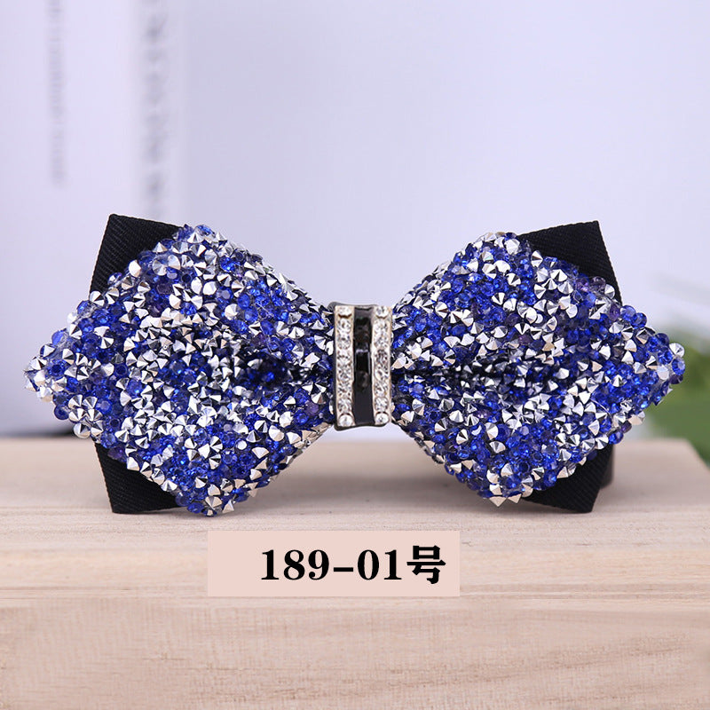 189 crystal bow tie, rhinestones, starry banquet, nightclub, diamond marry, groom, clay bow