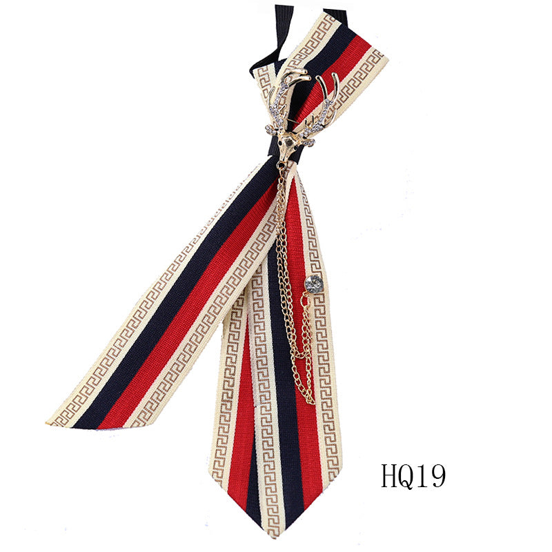 Collar flower female British college style student bow bow stewardess bank occupation bow tie shirt accessories collar flower check red