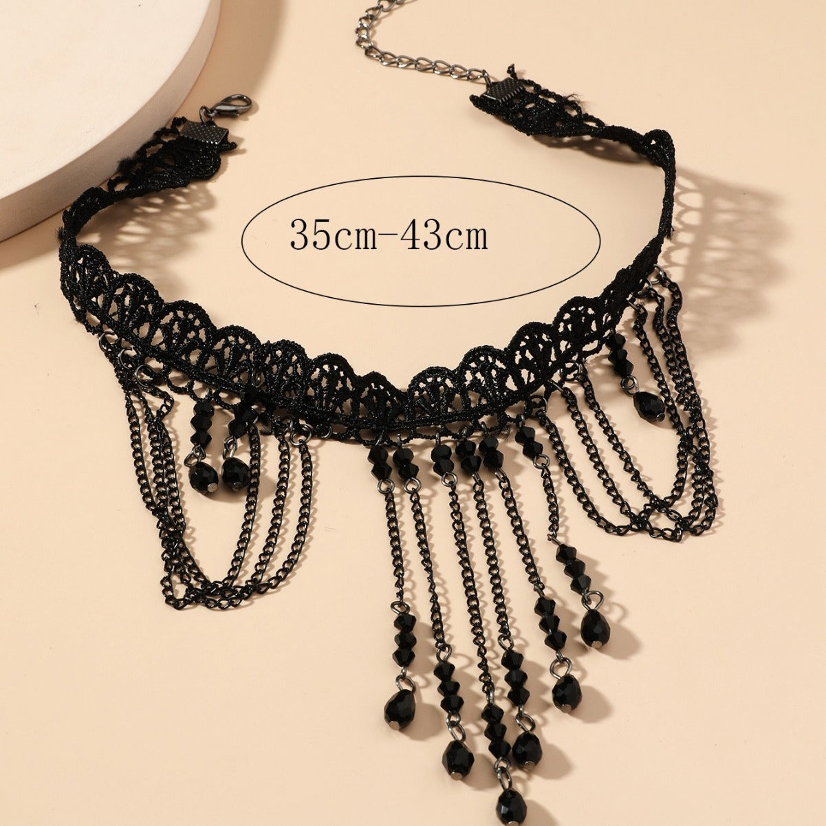 2024 new European and American hot sale clavicle chain fashion praise necklace lace necklace black lace handmade jewelry necklace