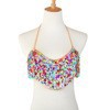 2024 New European and American Fashion Handmade Glowing Leaf-shaped Sequins Sexy Camisole Wrap Chest Body Chain