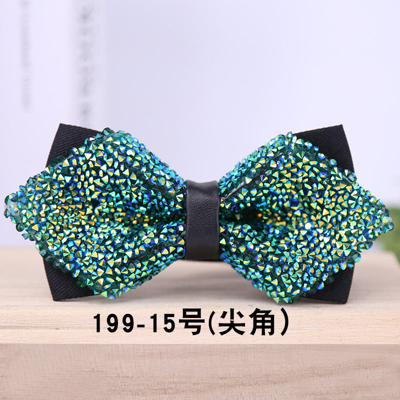 199 male bow tie crystal rhinestone starry rhinestone collar banquet nightclub flash diamond wedding groom claypot