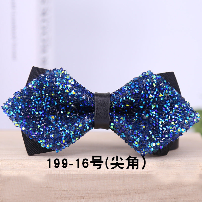 199 male bow tie crystal rhinestone starry rhinestone collar banquet nightclub flash diamond wedding groom claypot