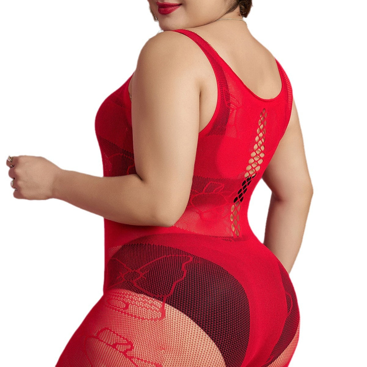 Yue Die's new erotic plus size christmas party tight one-piece netting sexy lingerie temptation passion YD5092Q