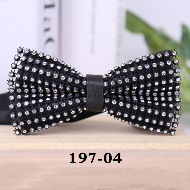 197 Net Diamond Black White Crystal Bow Tie Men's Wedding Wedding Collar Flower Children's Suit Bow