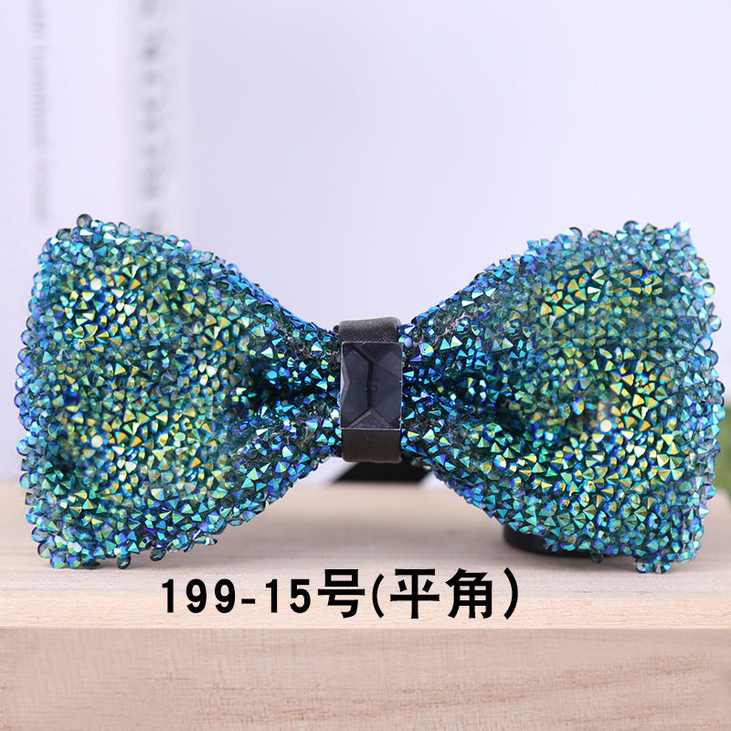 199 male bow tie crystal rhinestone starry rhinestone collar banquet nightclub flash diamond wedding groom claypot