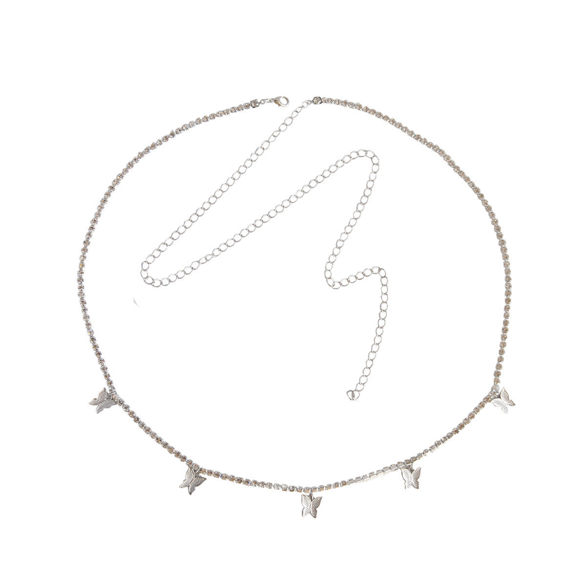 2022 cross-border explosive rhinestone butterfly waist chain factory direct summer women's waist chain women's versatile waist chain HOT