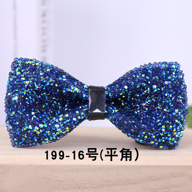 199 male bow tie crystal rhinestone starry rhinestone collar banquet nightclub flash diamond wedding groom claypot
