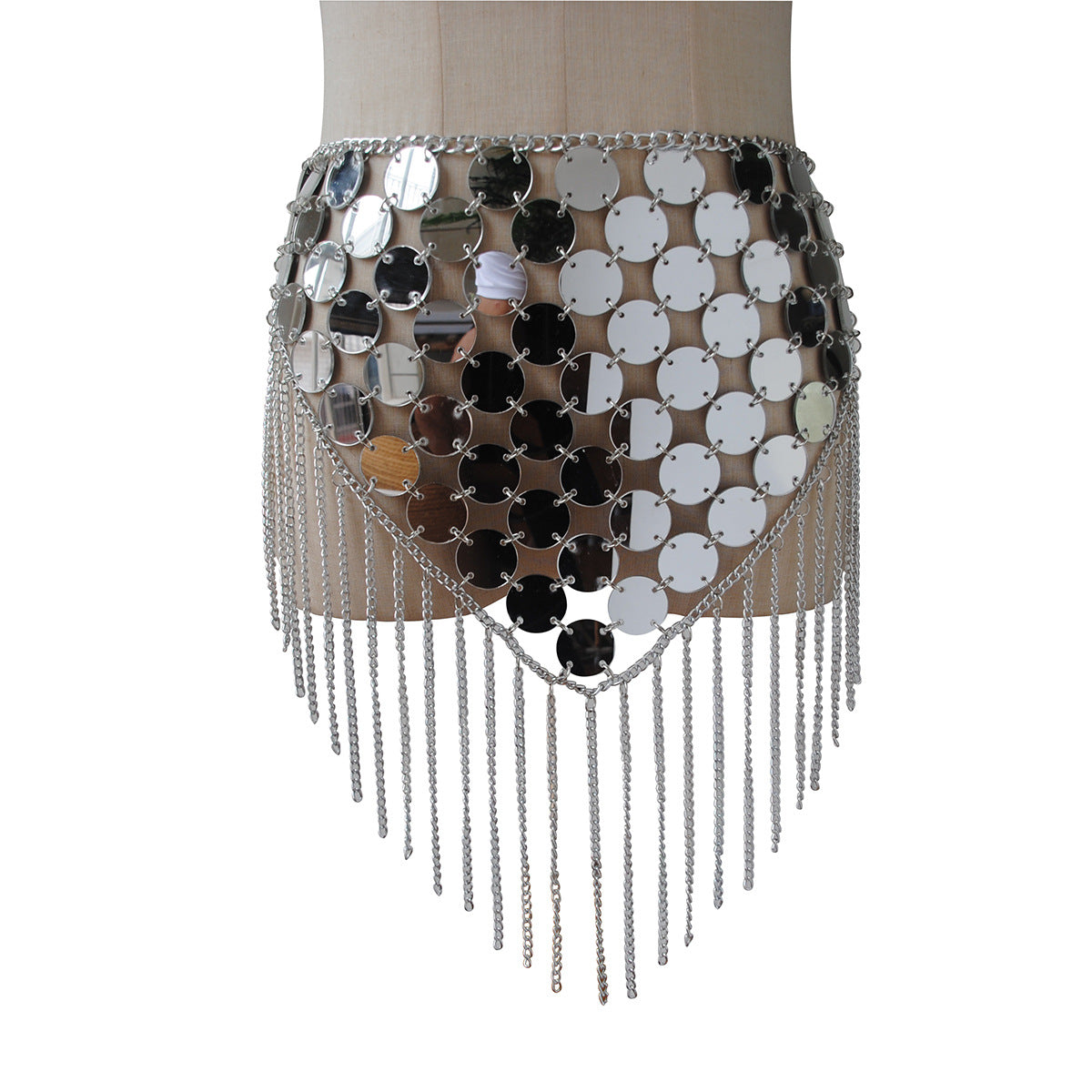 2024 New European and American Fashion Jewelry Acrylic Crystal Pendant Sexy Chest ChainPersonality Tassel Waist Chain Body Chain