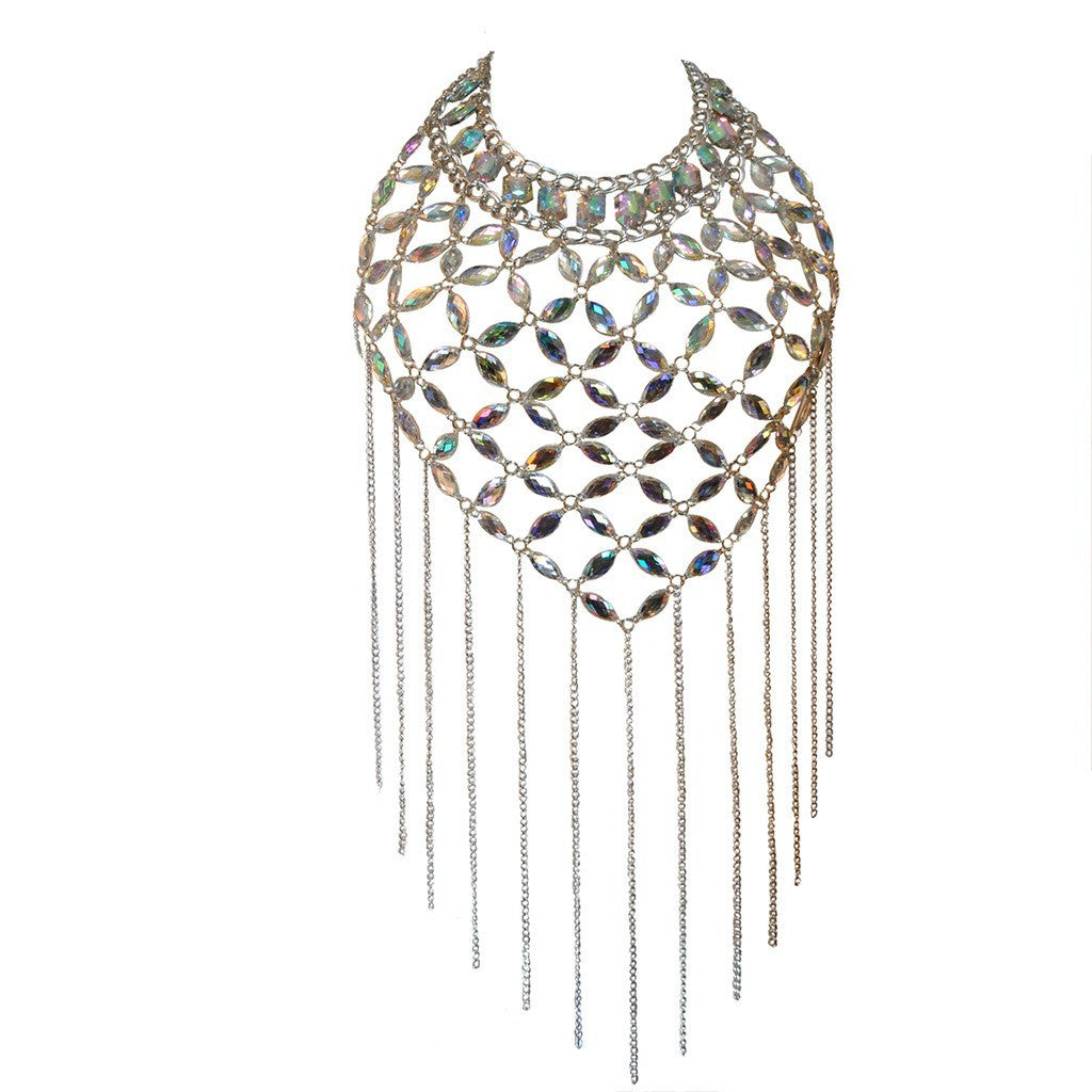 2024 new factory direct spring and summer new body chain cross-border hot acrylic bra bikini body chain