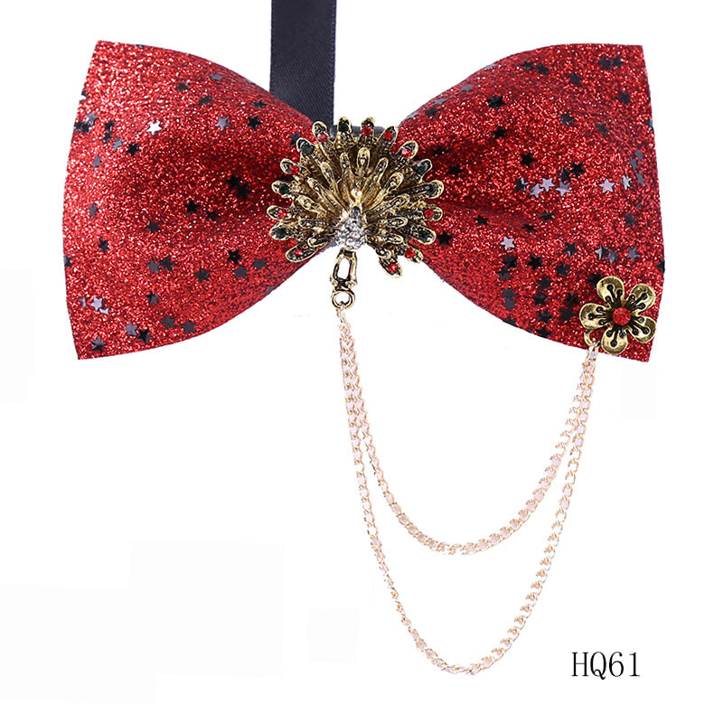 Collar flower female British college style student bow bow stewardess bank occupation bow tie shirt accessories collar flower check red