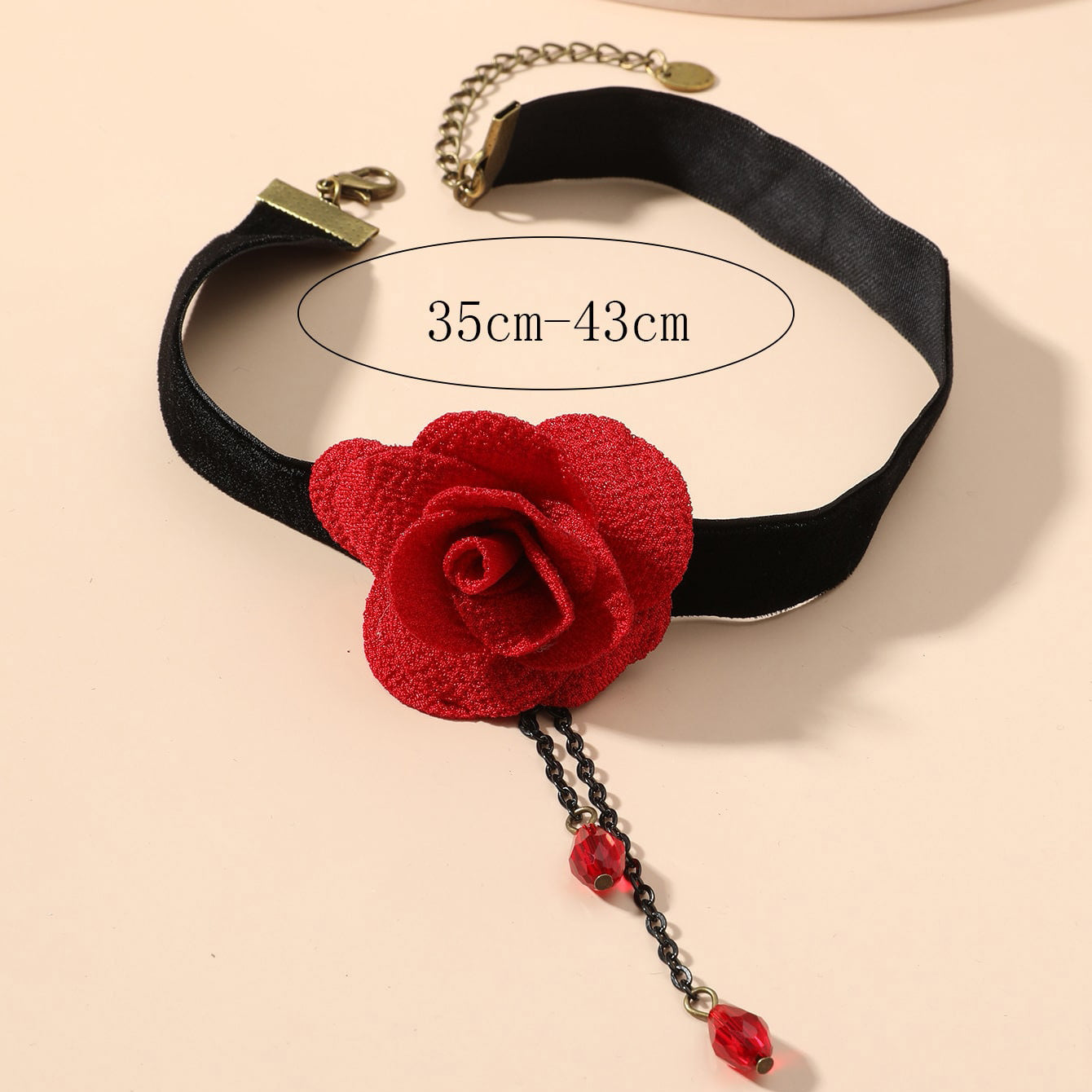 2024 cross-border hot sale European and American new vintage roses personalized lace necklace fashion drop shape necklace