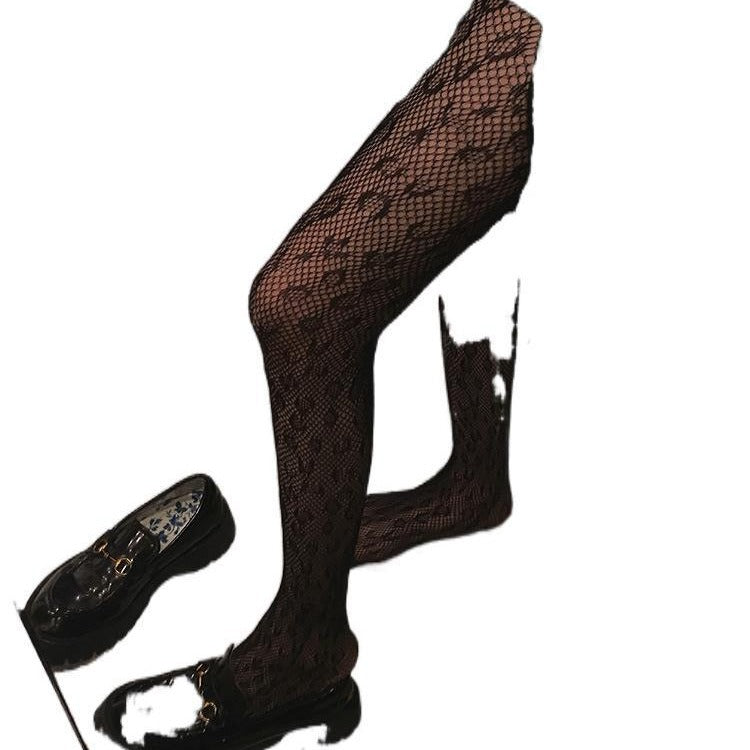 Yue Die hipsters start with the popular hollow see-through pancake pancake pantyhose WK11