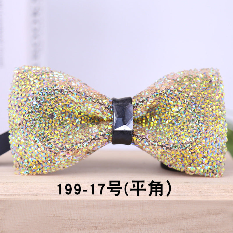 199 male bow tie crystal rhinestone starry rhinestone collar banquet nightclub flash diamond wedding groom claypot