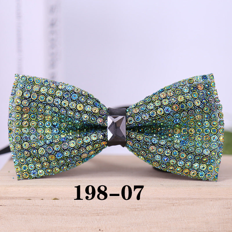 198 Gold Sequin Bow Tie Wedding Sparkle Diamond Men's Gentlemen's Banquet Party Shirt Tie Bow Tie Flower