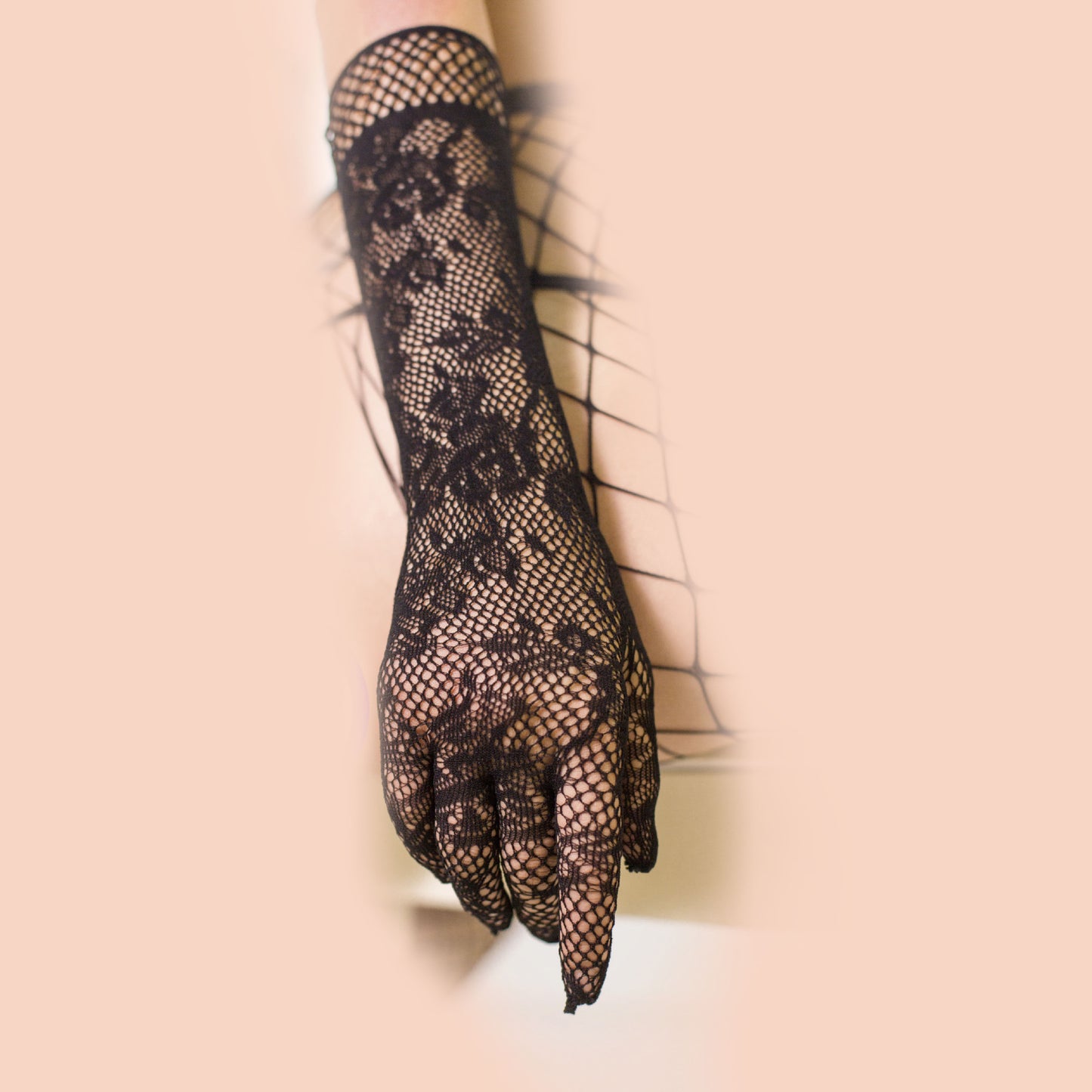 Yuedie European and American sexy lingerie Wumeiying ladies uniform temptation mesh jacquard ligature wedding gloves ST01