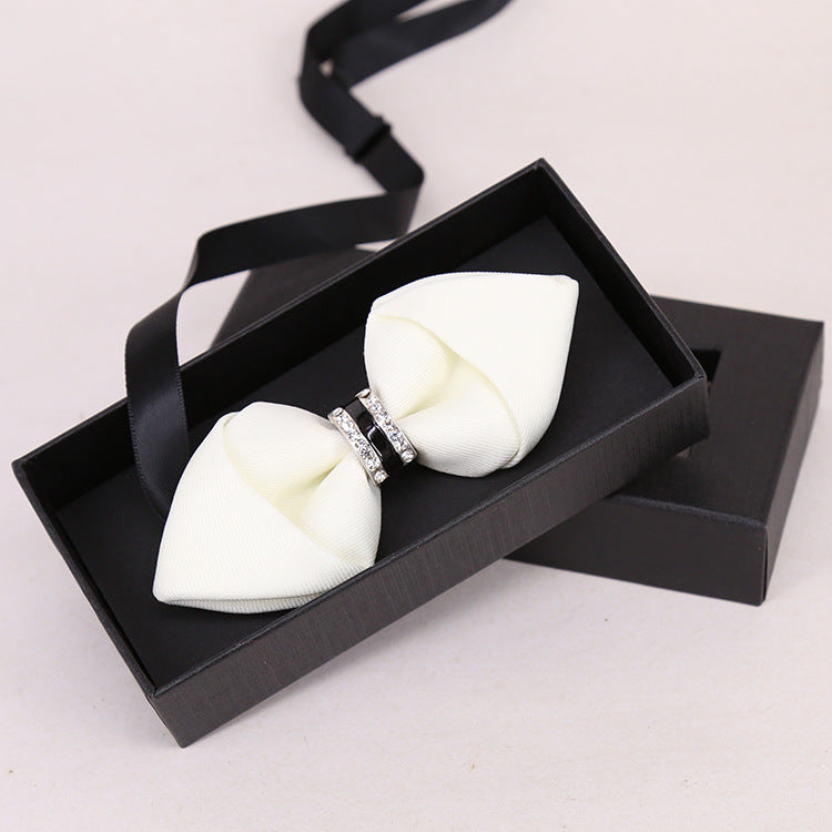 Men's Bow Tie Crystal Rhinestone Banquet Nightclub Super Flash Diamond Wedding Groom Clay Pot Colorful Bow Tie