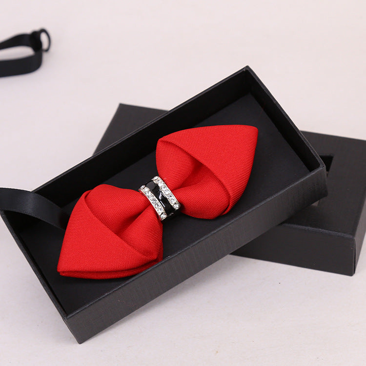 Men's Bow Tie Crystal Rhinestone Banquet Nightclub Super Flash Diamond Wedding Groom Clay Pot Colorful Bow Tie