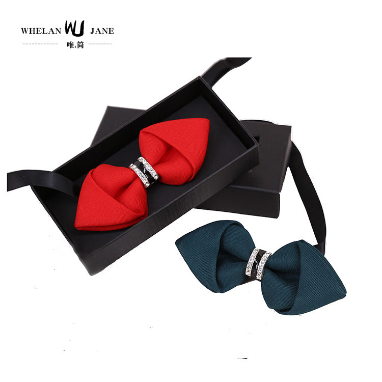 Men's Bow Tie Crystal Rhinestone Banquet Nightclub Super Flash Diamond Wedding Groom Clay Pot Colorful Bow Tie