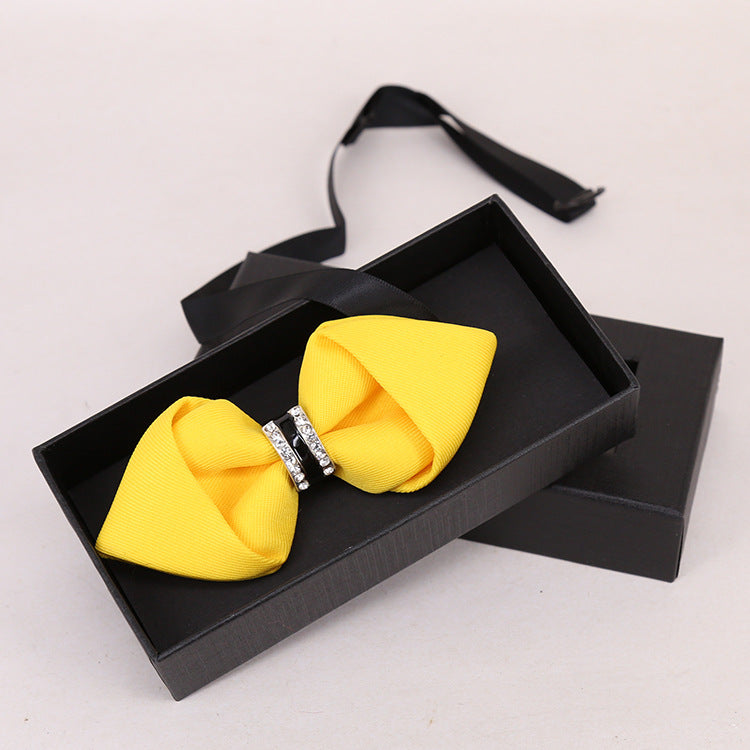 Men's Bow Tie Crystal Rhinestone Banquet Nightclub Super Flash Diamond Wedding Groom Clay Pot Colorful Bow Tie