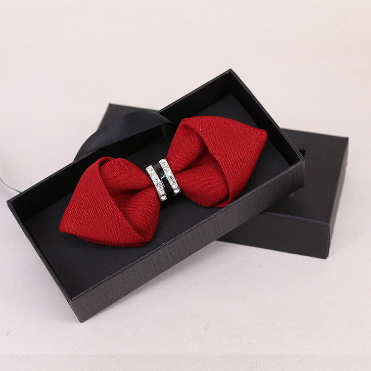 Men's Bow Tie Crystal Rhinestone Banquet Nightclub Super Flash Diamond Wedding Groom Clay Pot Colorful Bow Tie