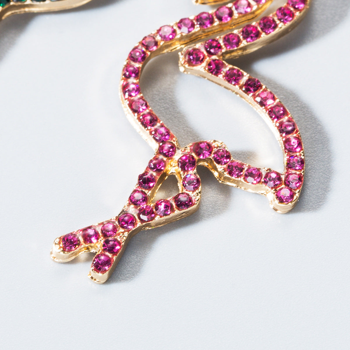 Creative earrings women's European and American style asymmetrical colored diamonds cactus flamingo earrings alloy color fashion earrings