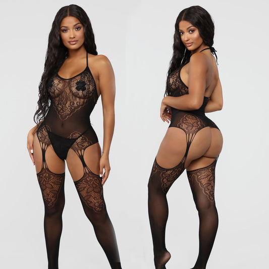 8517 European and American sex one-piece sexy net skirt one-piece net socks wrap hips see-through fishnet AliExpress ebay