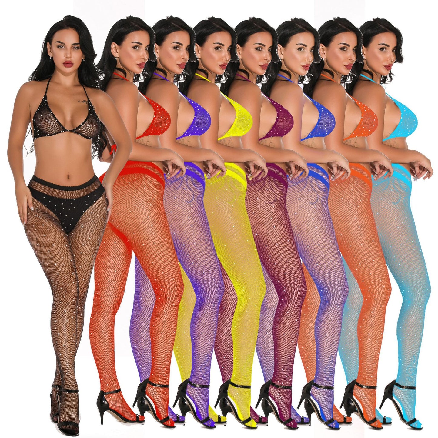 Yue Die's hot sexy stockings, hot diamonds, fishnet pantyhose, starry diamonds, leggings, pantyhose W28