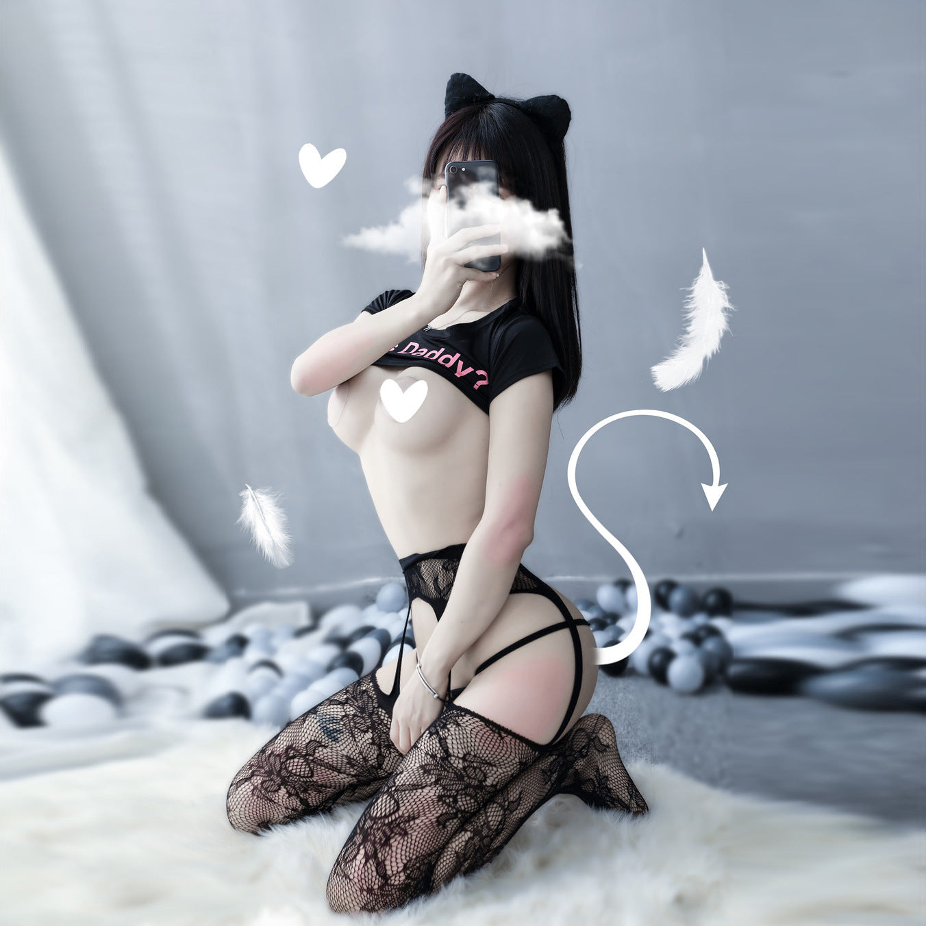 Yue Die's new erotic fishnet opens the file sexy pantyhose vertical bar temptation pantyhose 6060