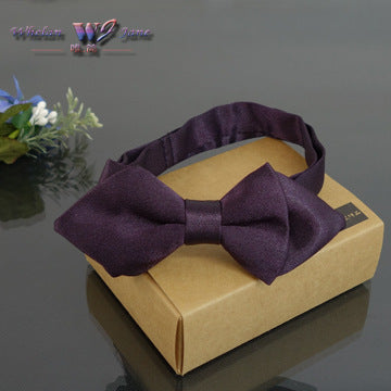 men's and women's bow ties, diamond diamond diamond knots, business casual bow ties, children's dark purple authentic bow ties