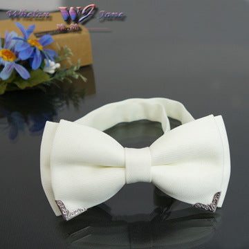 Men's Bow Tie Business Casual Classic Gold Accessories White Authentic Bow Tie Men's and Women's Collar Flowers