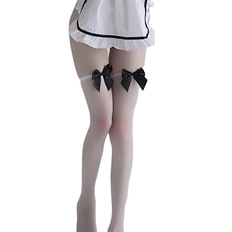 Yue Butterfly Sexual Emotional Underwear with Explosive Sexy See-Through Long Knee Bow Stockings 4710