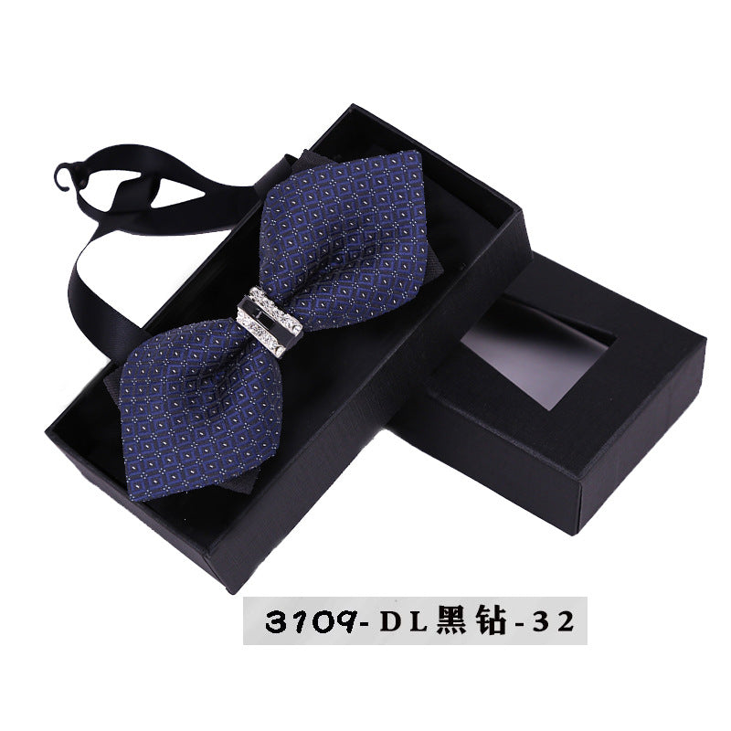 groomsman dress bow tie crystal metal collar flower evening dress wedding man wedding british shirt bow
