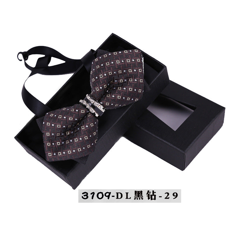groomsman dress bow tie crystal metal collar flower evening dress wedding man wedding british shirt bow