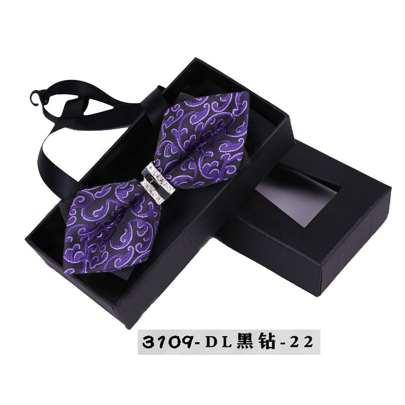 groomsman dress bow tie crystal metal collar flower evening dress wedding man wedding british shirt bow