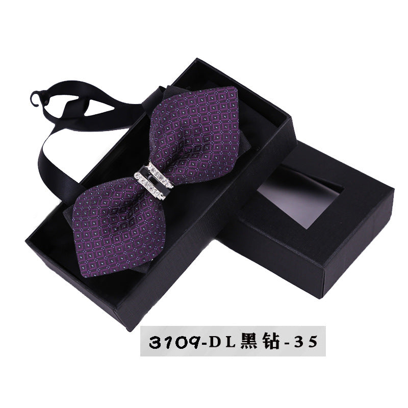 groomsman dress bow tie crystal metal collar flower evening dress wedding man wedding british shirt bow