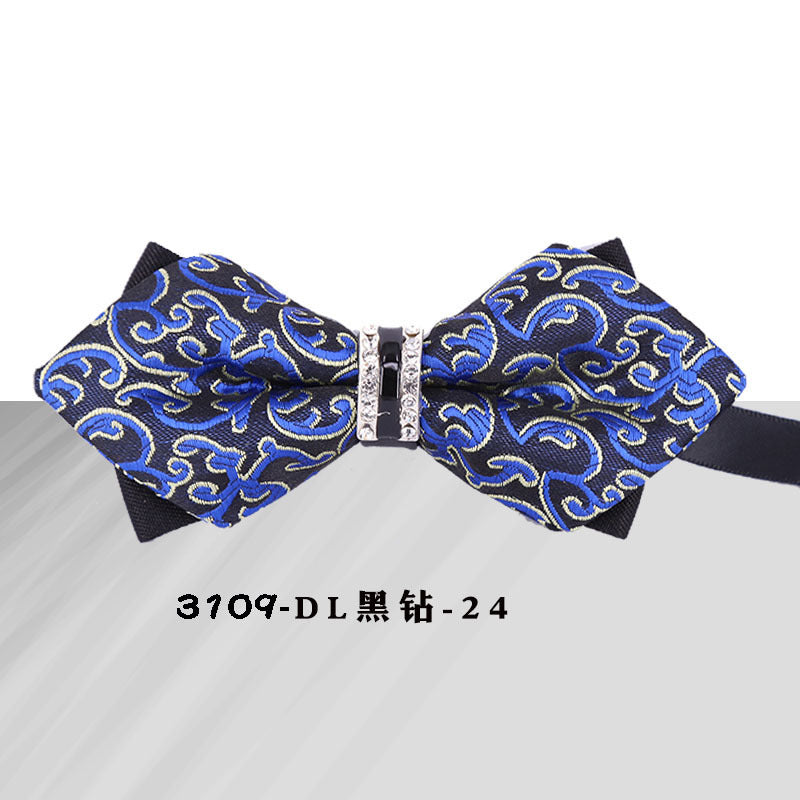 groomsman dress bow tie crystal metal collar flower evening dress wedding man wedding british shirt bow