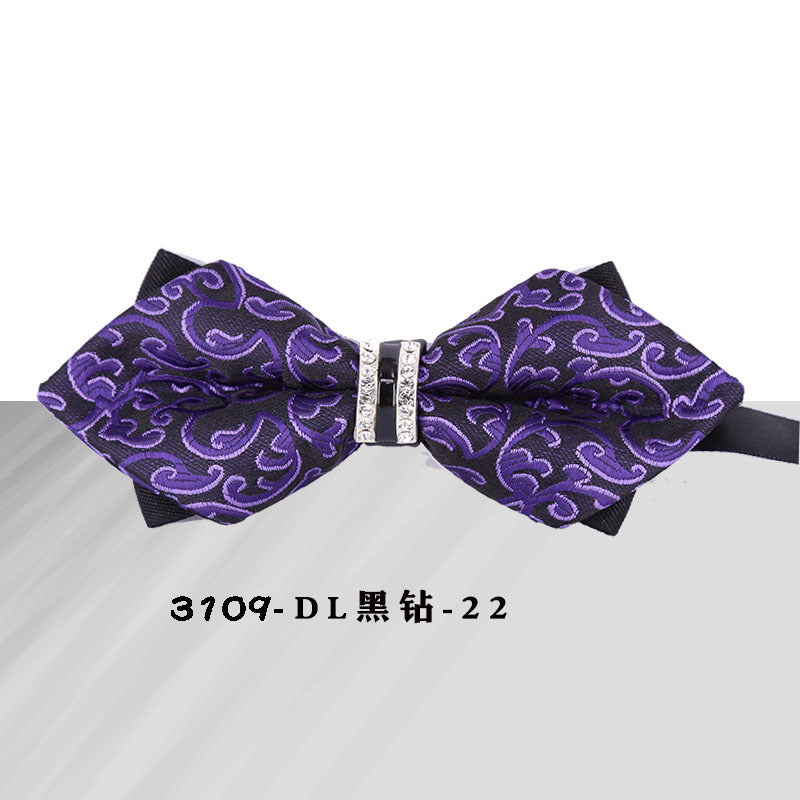 groomsman dress bow tie crystal metal collar flower evening dress wedding man wedding british shirt bow