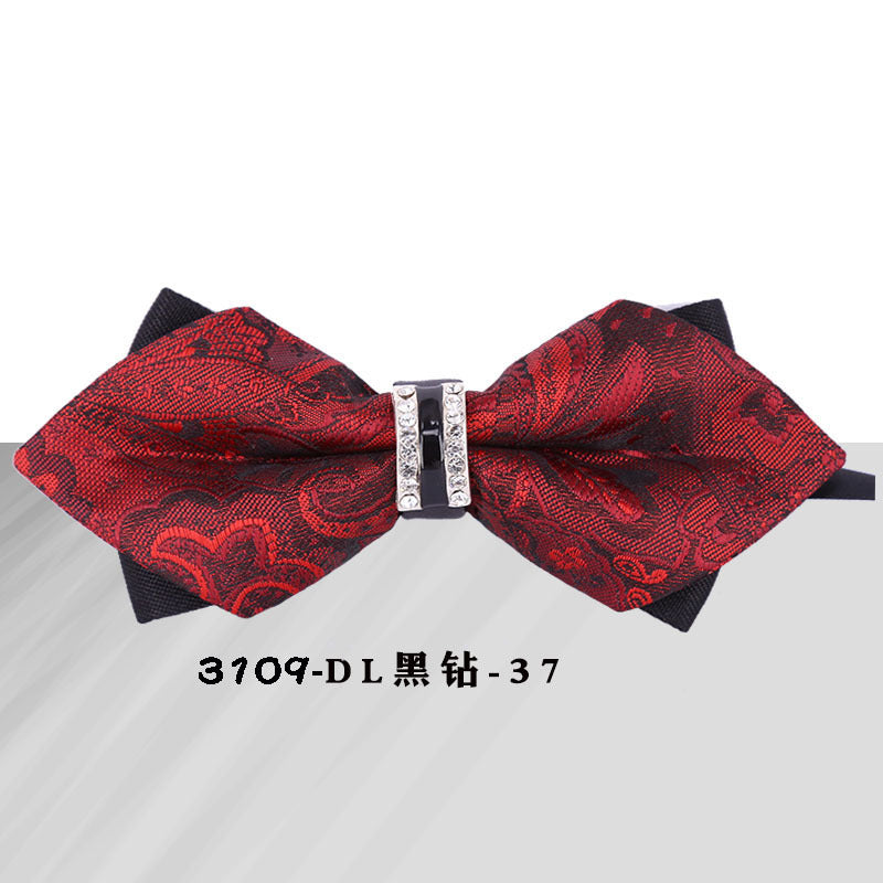 groomsman dress bow tie crystal metal collar flower evening dress wedding man wedding british shirt bow