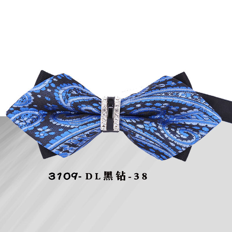 groomsman dress bow tie crystal metal collar flower evening dress wedding man wedding british shirt bow