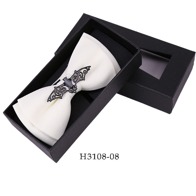 3108 groomsmen dress white bow crystal metal collar flower evening dress wedding man wedding bow in stock