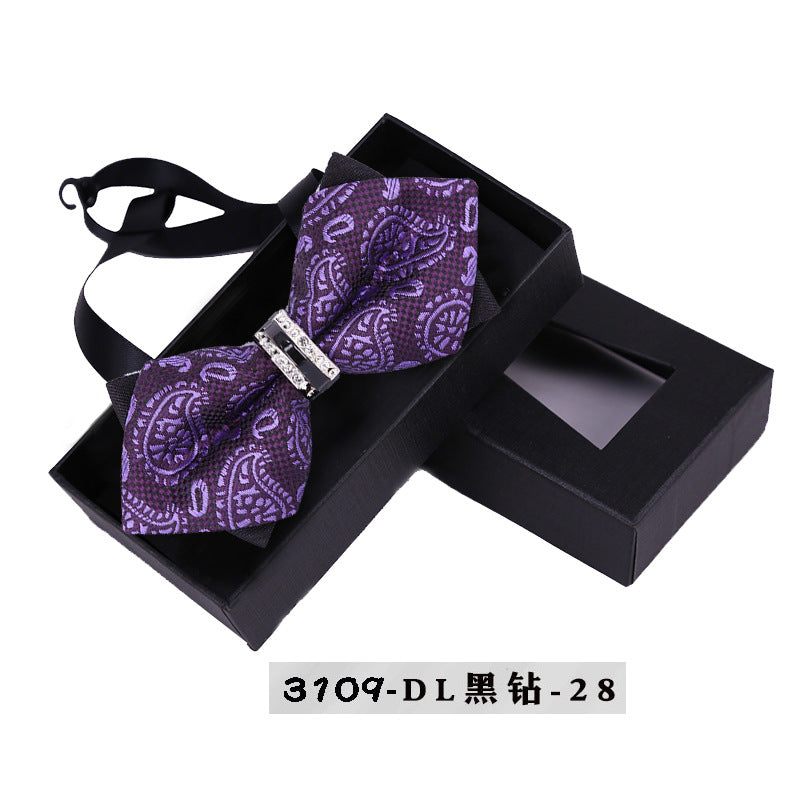 groomsman dress bow tie crystal metal collar flower evening dress wedding man wedding british shirt bow