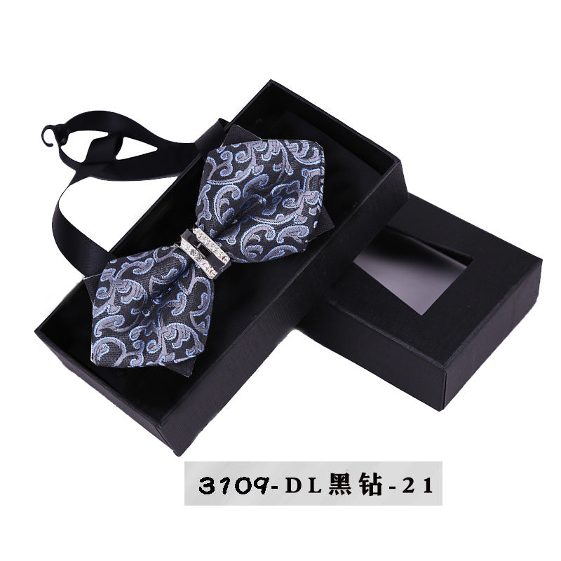groomsman dress bow tie crystal metal collar flower evening dress wedding man wedding british shirt bow