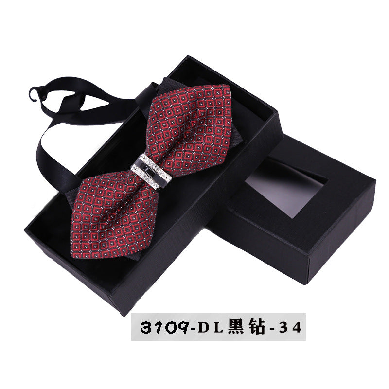 groomsman dress bow tie crystal metal collar flower evening dress wedding man wedding british shirt bow