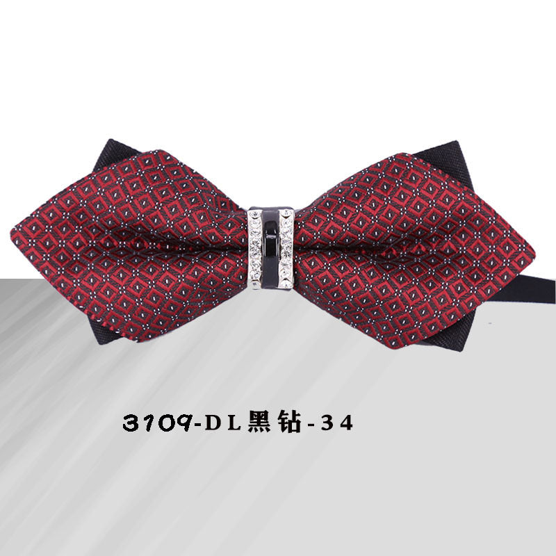 groomsman dress bow tie crystal metal collar flower evening dress wedding man wedding british shirt bow