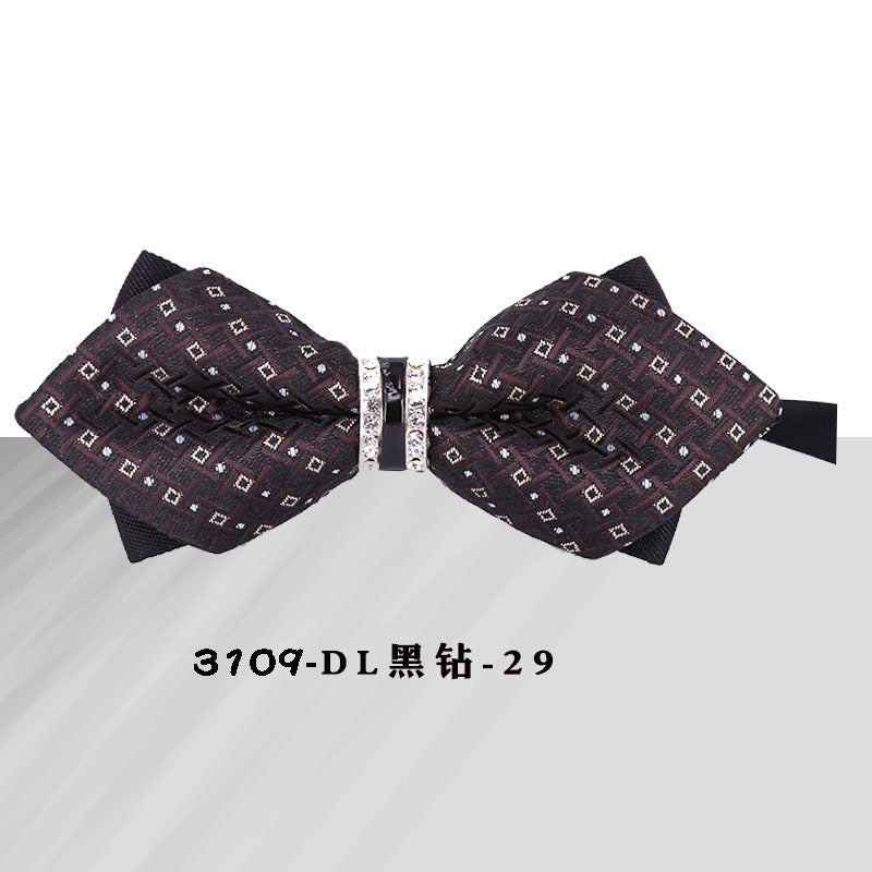groomsman dress bow tie crystal metal collar flower evening dress wedding man wedding british shirt bow