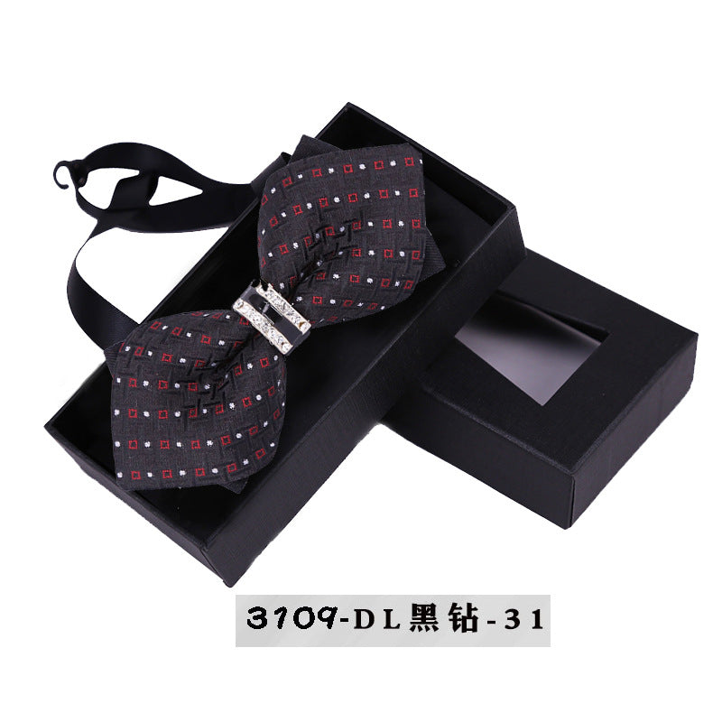 groomsman dress bow tie crystal metal collar flower evening dress wedding man wedding british shirt bow