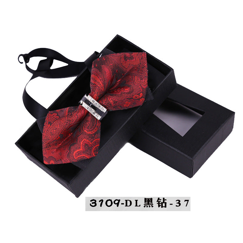 groomsman dress bow tie crystal metal collar flower evening dress wedding man wedding british shirt bow